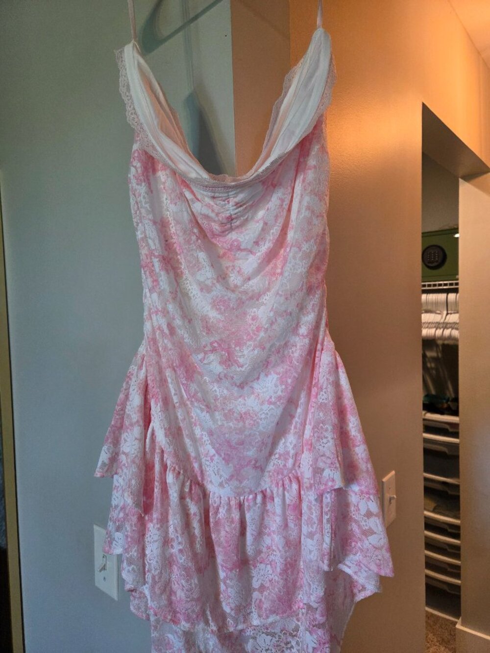 VS Pink & Loveshack Fancy lace mini dress